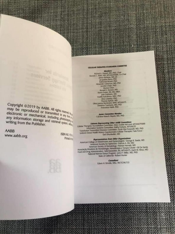 Standards for Cellular Therapy Services 9.Baskı 193110 - 3