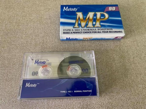 Melody Boş Kaset 90lık - MP Ses Kayıt Kaseti - Teyp Kaseti - 12