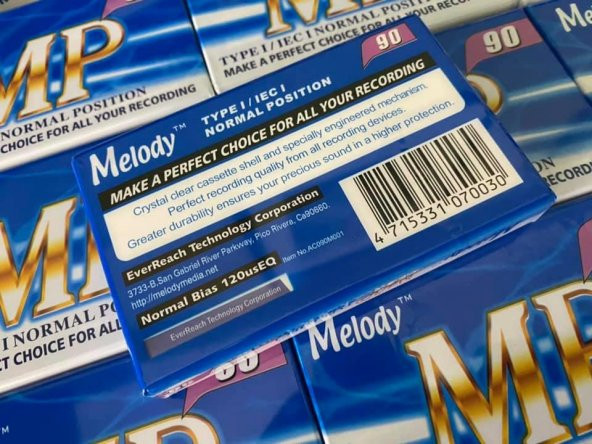 Melody Boş Kaset 90lık - MP Ses Kayıt Kaseti - Teyp Kaseti - 6