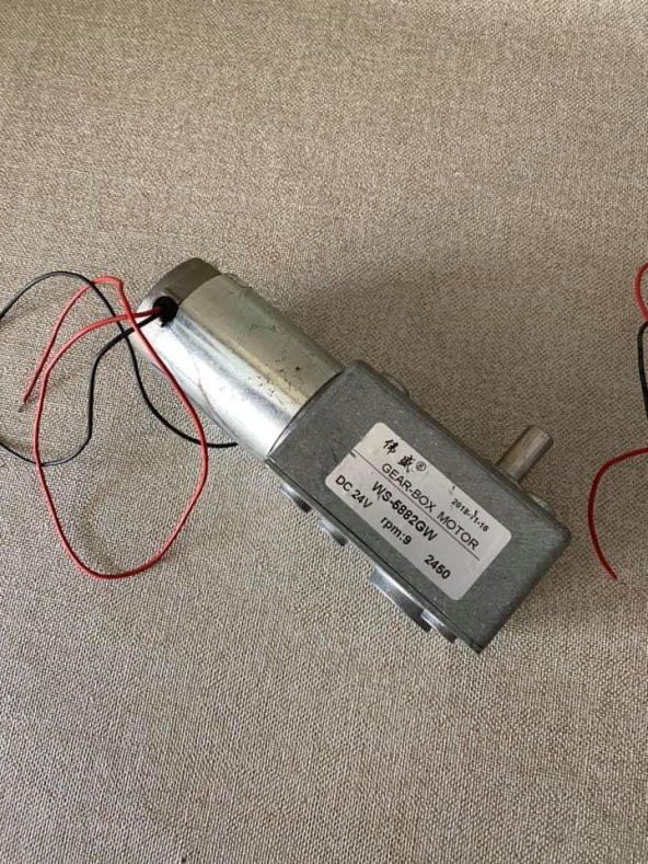 WS-5882GW 24V 9rpm Sonsuz Dişli Motor - Redüktörlü Motor - 2