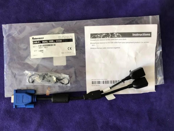 Intermec VE011-2017 CV30 Çift USB Breakout Kablo - 2