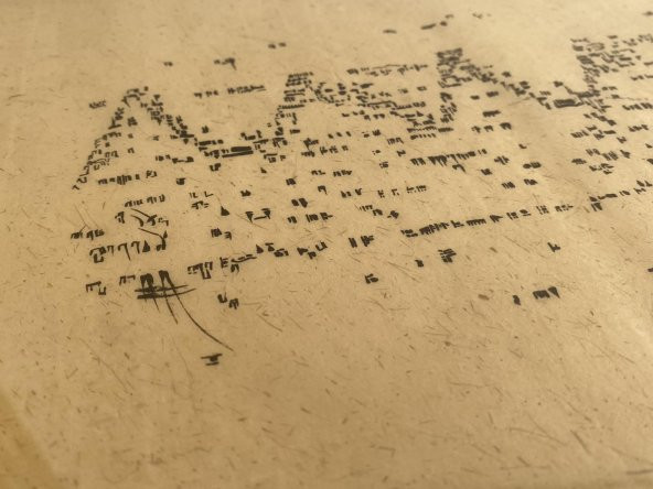Asemic Sound Mappings Sergisi Asemik Resmi 31x66 cm 001 - 4