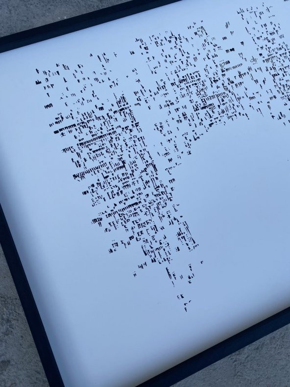 Asemic Sound Mappings Sergisi Asemik Resmi 62x244 cm 010 - 2
