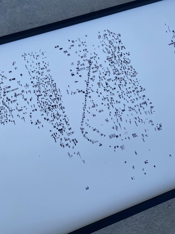 Asemic Sound Mappings Sergisi Asemik Resmi 62x244 cm 010 - 3
