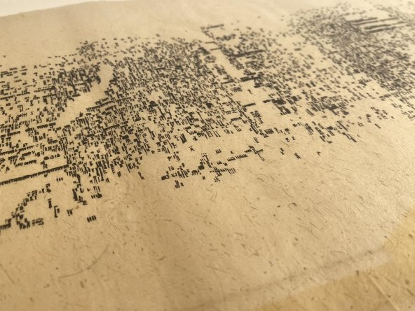 Asemic Sound Mappings Sergisi Asemik Resmi 31x66 cm 006 - 4