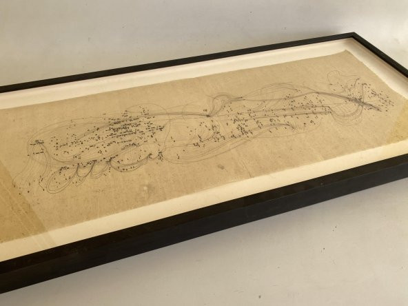 Asemic Sound Mappings Sergisi Asemik Resmi 31x66 cm 007 - 2