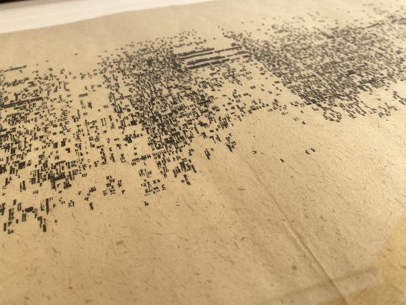 Asemic Sound Mappings Sergisi Asemik Resmi 31x66 cm 006 - 5