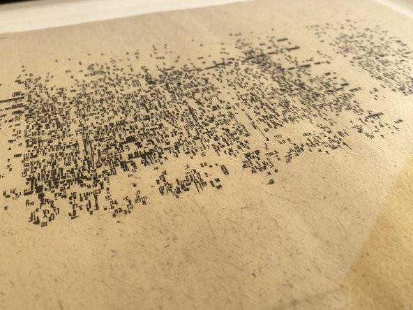 Asemic Sound Mappings Sergisi Asemik Resmi 31x66 cm 006 - 6