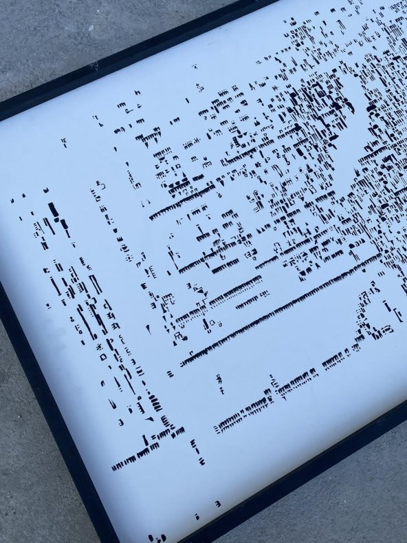 Asemic Sound Mappings Sergisi Asemik Resmi 62x244 cm 009 - 2