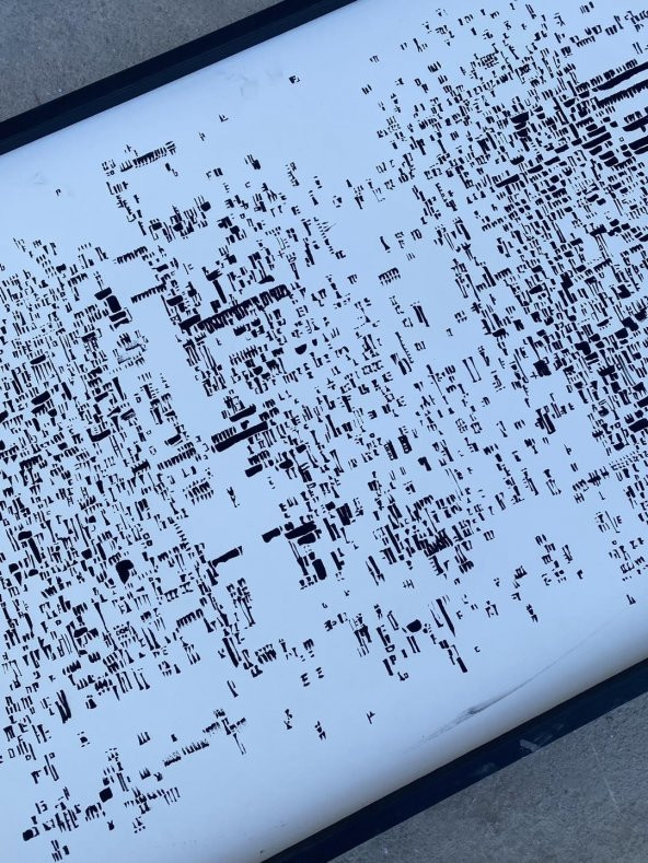 Asemic Sound Mappings Sergisi Asemik Resmi 62x244 cm 009 - 4