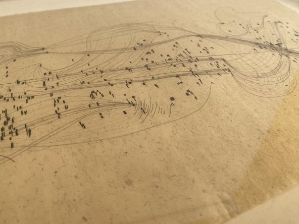 Asemic Sound Mappings Sergisi Asemik Resmi 31x66 cm 007 - 5