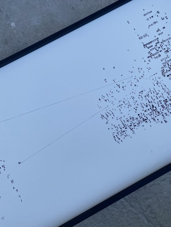 Asemic Sound Mappings Sergisi Asemik Resmi 62x244 cm 010 - 5