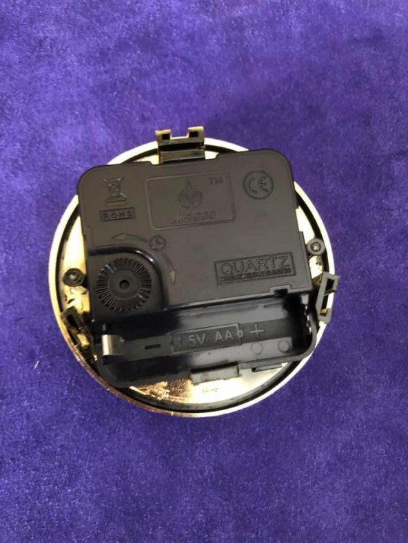 Geçme Saat 8cm Sarı Altın - Plastik Kasa Gömme Saat - 4