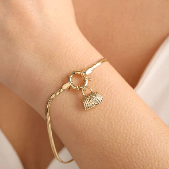 14 Ayar Altın Balık sırtı Bileklik Kısmetim Form ürün görseli 1