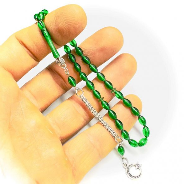 Bilek Boy Beyzi Model Püsküllü 4-7mm Ateş Sıkma Kehribar Tesbih