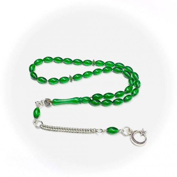 Bilek Boy Beyzi Model Püsküllü 4-7mm Ateş Sıkma Kehribar Tesbih - Resim 2