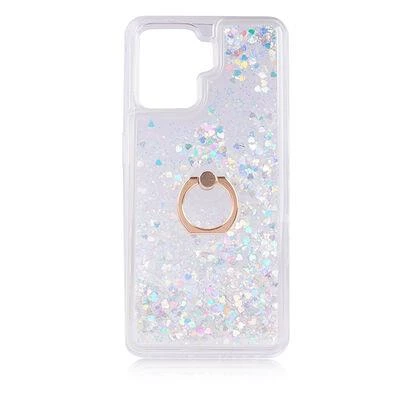 Oppo Reno 5 Lite Kılıf Sulu Simli Akışkan Silikon - 5