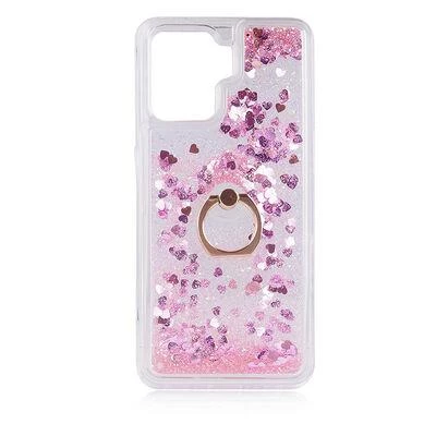 Oppo Reno 5 Lite Kılıf Sulu Simli Akışkan Silikon - 3