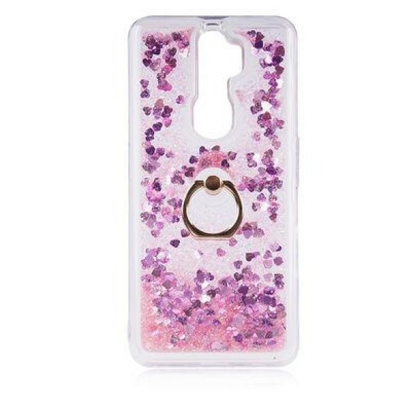 Oppo A5 2020 Kılıf Sulu Simli Akışkan Silikon - 3