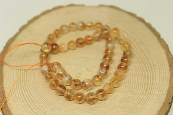 Sitrin Taşı Açık & Koyu Karışık Renk Dizi 7.5-8mm Aralığı ürün görseli 1