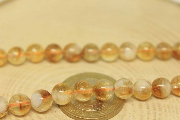 Sitrin Taşı Açık & Koyu Karışık Renk Dizi 7.5-8mm Aralığı - Resim 2