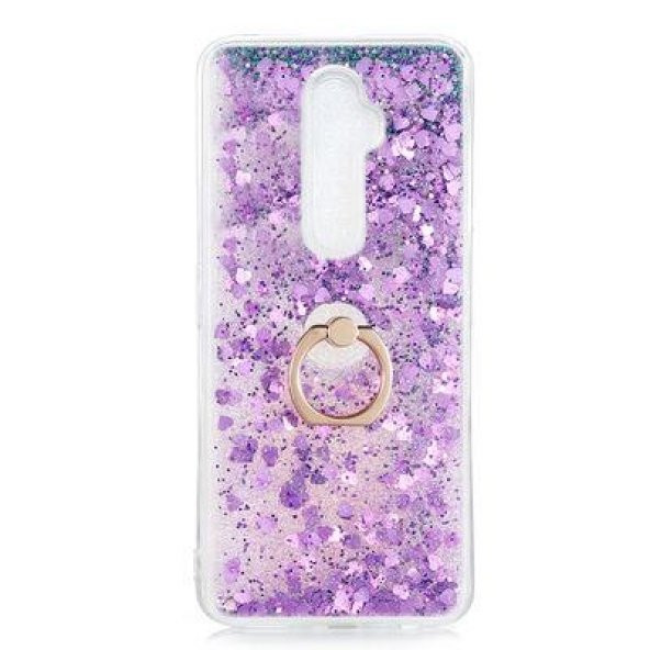 Oppo Reno 2Z Kılıf Sulu Simli Akışkan Silikon