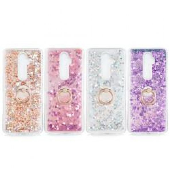 Oppo Reno 2Z Kılıf Sulu Simli Akışkan Silikon - 3