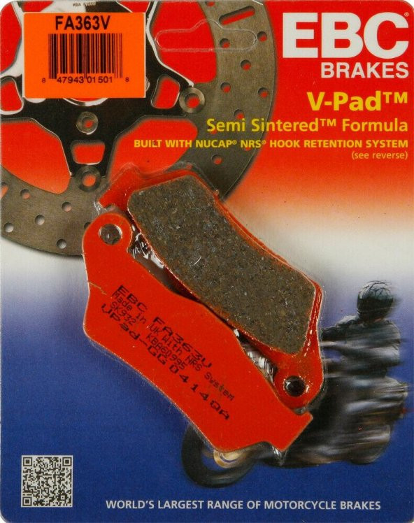 Ebc Fa363V 1994-2001 BMW R 1100 RT Uyumlu Arka Fren Balatası Yarı Sinterli Balata