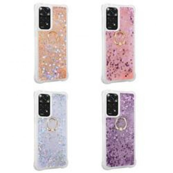 Xiaomi Redmi Note 11 Kılıf Sulu Simli Akışkan Silikon - 2