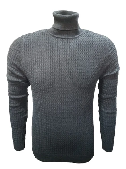 Ce-Ce 3199 Erkek Basic Tam Balıkçı Yaka Boğazlı Kazak - Resim 5