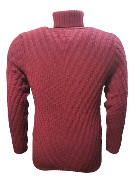 Ce-Ce 1014 Erkek Basic Desenli Tam Balıkçı Boğazlı Kazak - 2