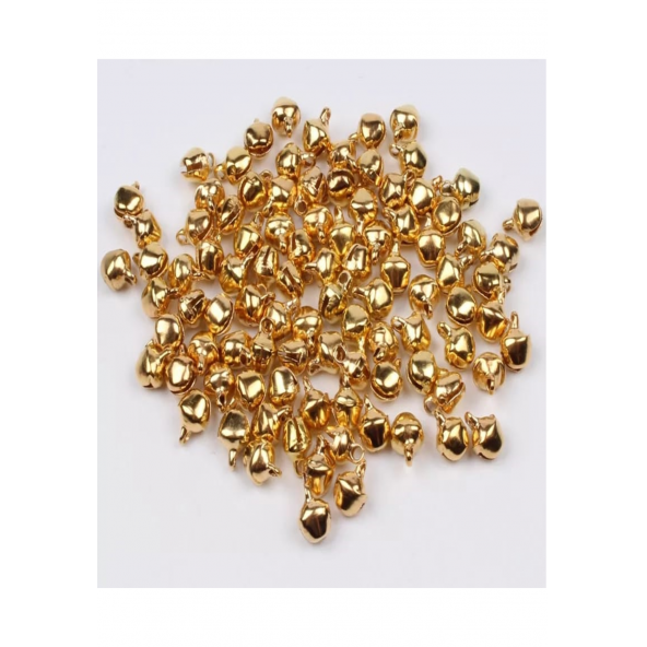 TİNEKE 50 Adet 12mm Gold Renk Kulplu Zil,çan,çıngırak,metal Amigurumi Zili,takı Aksesuar Yapımı