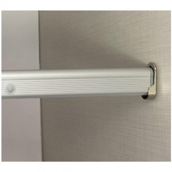 Led Işıklı Sensörlü 80-89 cm Dolap Içi Elbise Askı Borusu Pilli - 5