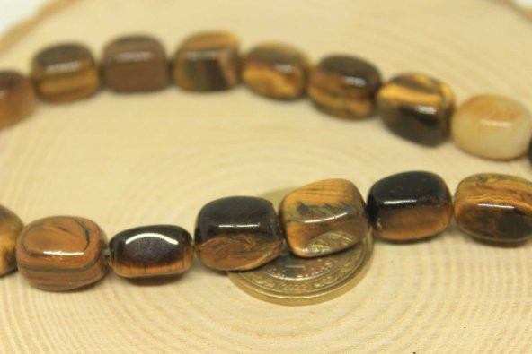 Kaplan Gözü Taşı Dikdörtgen Şekilli Dizi (27645) - Resim 2