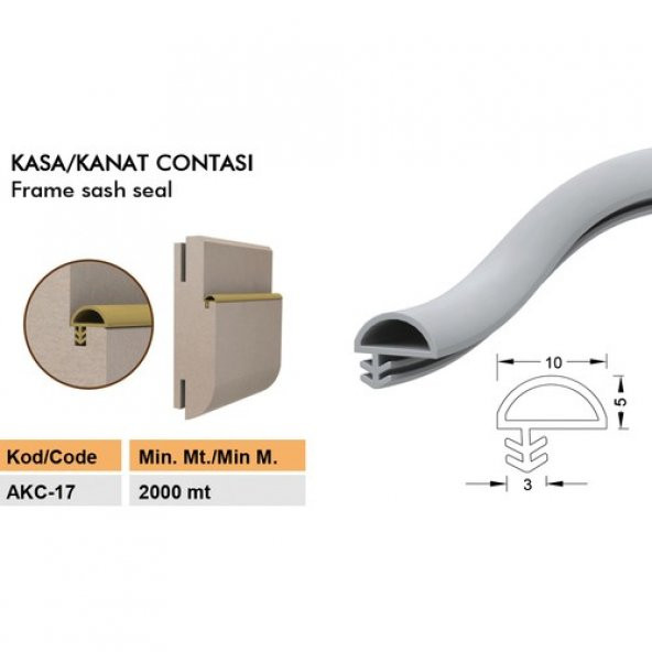 KALİTE - PANEL Kapı Fitili BEYAZ 5 MT - 4