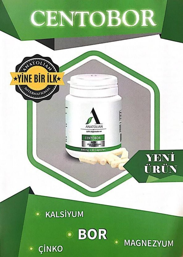 CENTOBOR KAPSÜL-BOR + KALSİYUM + ÇİNKO + MAGNEZYUM KAPSÜL - 4