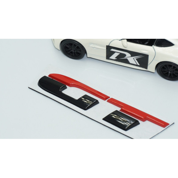 DK Tuning GT Bagaj Siyah Kırmızı ABS 3M 3D Bagaj Yazı Logo - Resim 3