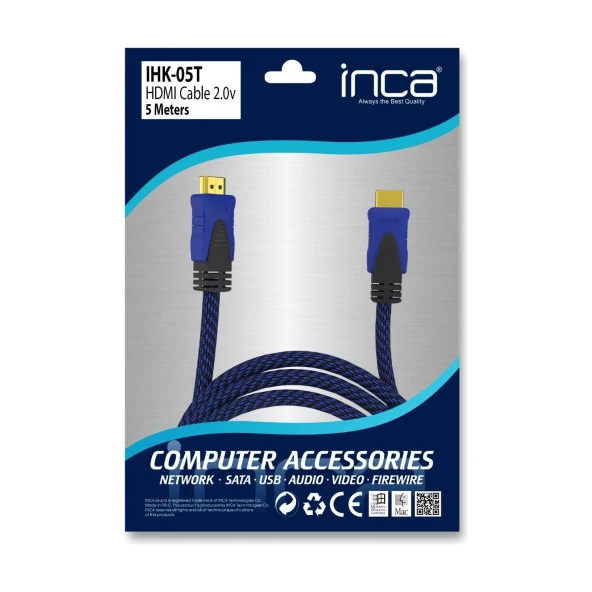 Inca 2.0V Hdmı Kablo 18 Gbps Bant Genişliği 4K & 2K & Full Hd 3 Metre HDMI Kablosu - Resim 8