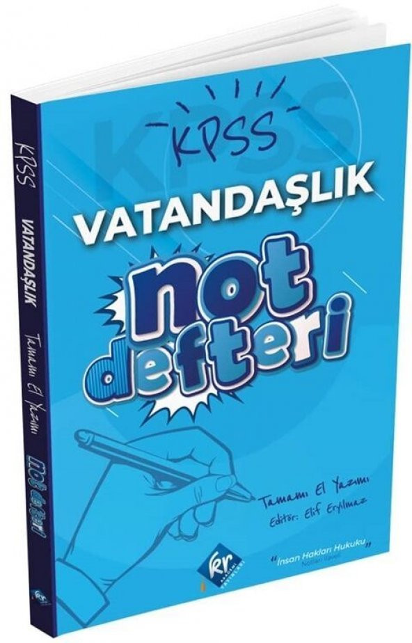 KPSS Vatandaşlık Konu Anlatımlı Not Defteri KR Akademi