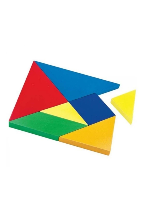 5 Adet 7 Parça Eğitici Renkli Ahşap Orta Boy Tangram Akıl Zeka Mantık Ve Strateji Oyunu - 2