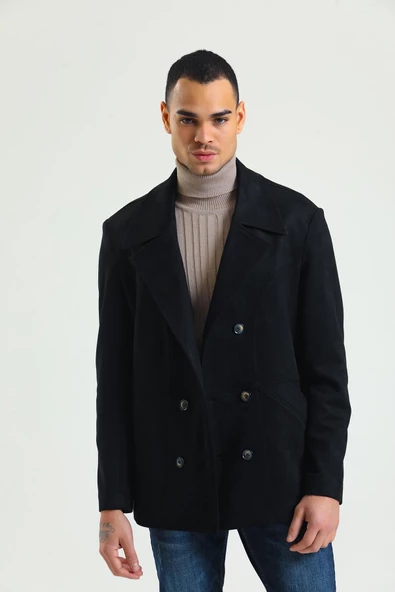 CEKMON Erkek Regular Fit Süet İçi Astarsız İnce Kaban - 2