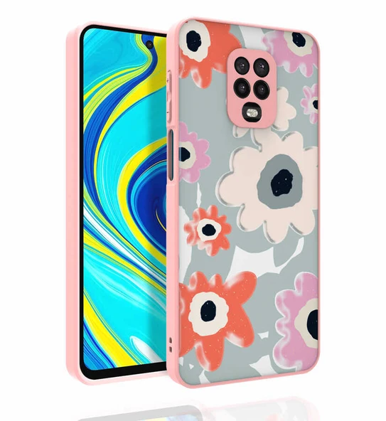 Zore Xiaomi ile uyumlu Redmi Note 9S Kılıf Desenli Kamera Korumalı Parlak Nora Kapak - 7