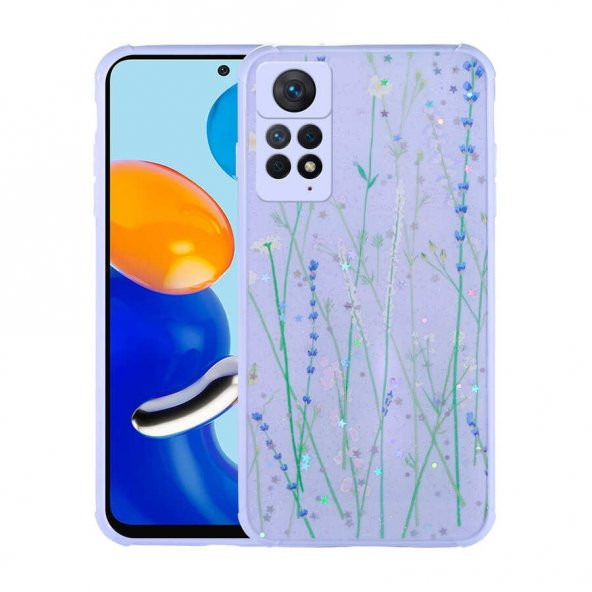 Xiaomi Redmi Note 11 Pro 5G Kılıf Simli Desenli Kamera Korumalı Parlak Popy Kapak - 2