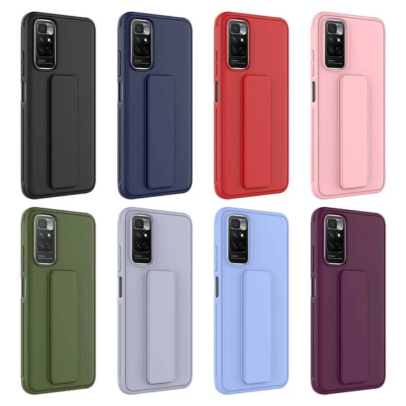 Zore Xiaomi ile uyumlu Redmi Note 11 Global Kılıf Qstand Kapak - 3