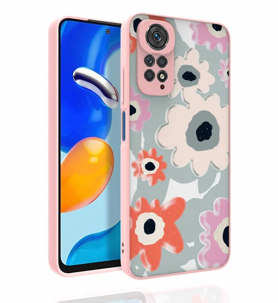 Zore Xiaomi ile uyumlu Redmi Note 11 Global Kılıf Desenli Kamera Korumalı Parlak Nora Kapak - 7
