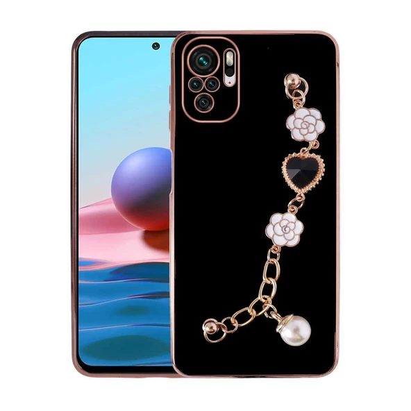 Zore Xiaomi ile uyumlu Redmi Note 10 Kılıf El Tutamaçlı Kamera Korumalı Taka Silikon Kapak - 5