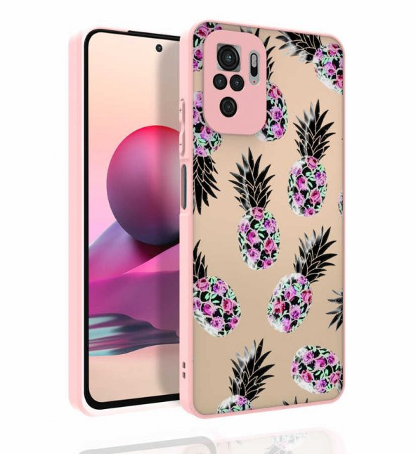 Xiaomi Redmi Note 10 Kılıf Desenli Kamera Korumalı Parlak Nora Kapak - 2