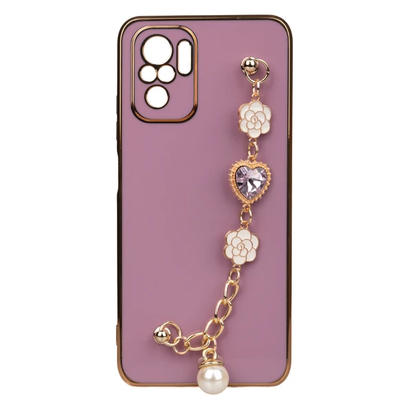 Zore Xiaomi ile uyumlu Redmi Note 10 Kılıf El Tutamaçlı Kamera Korumalı Taka Silikon Kapak