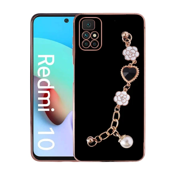 Zore Xiaomi ile uyumlu Redmi 10 Kılıf El Tutamaçlı Kamera Korumalı Taka Silikon Kapak - 6