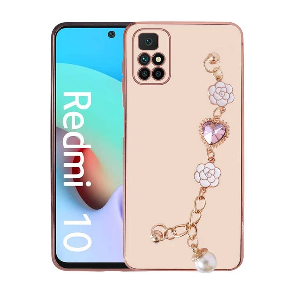 Zore Xiaomi ile uyumlu Redmi 10 Kılıf El Tutamaçlı Kamera Korumalı Taka Silikon Kapak - 5